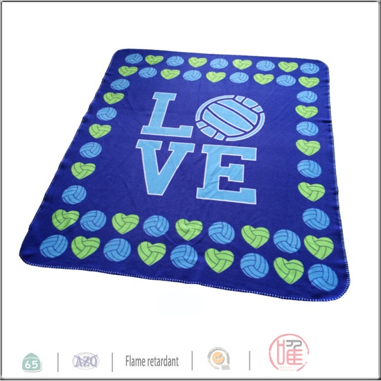 Love volleyball design fleece blanket