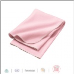 Anti-pilling pink color fleece blanket