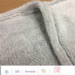Gray color double side faux fur throw