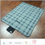 Gray plaid design waterproof picnic blanket